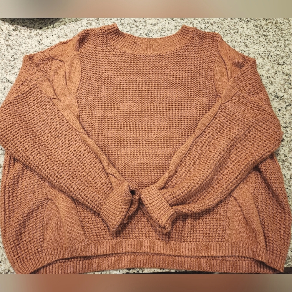 Mauve / Tan Sweater Sz XL